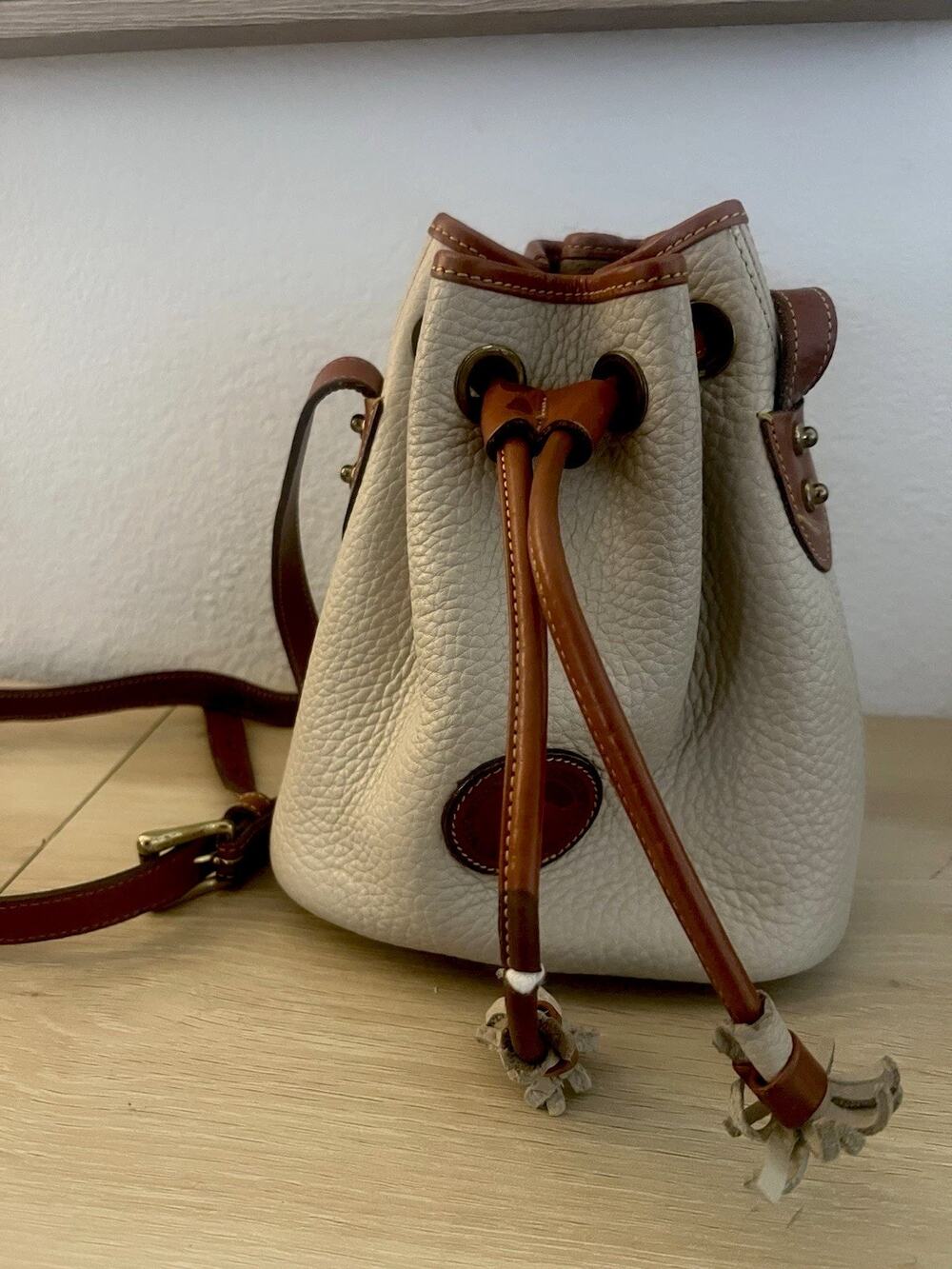 Vintage Dooney & Bourke Small Drawstring Bucket Bag-USA Made